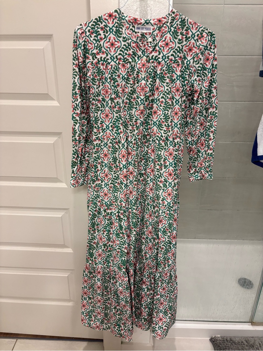 Pink City Prints Floral Cotton Dress